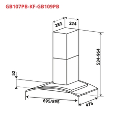 Máy Hút Mùi KAFF KF GB107PB