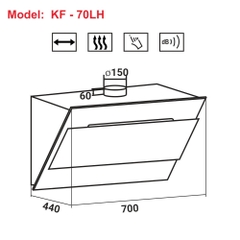 Máy Hút Mùi KAFF KF 70LH