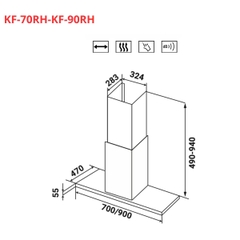 Máy Hút Mùi KAFF KF 90RH