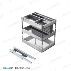 Giá dao thớt gia vị inox 304 hộp Grandx XK.B35S