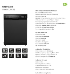 Máy rửa bát Kocher KDEU X15B