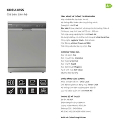 Máy rửa bát Kocher KDEU X15B