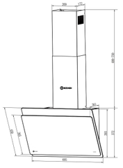 Máy Hút mùi Buchen BU88DWB