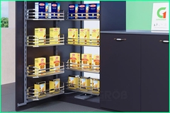 Tủ đồ khô 4 tầng 8 rổ cao cấp nan Oval Inox 304 GROB GO304 460
