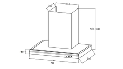 Máy hút mùi chữ T Canzy CZ HE70SS