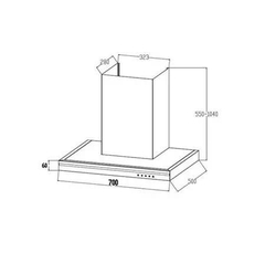 Máy hút mùi chữ T Canzy CZ HE90BK