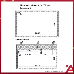 Chậu Rửa Chén Bát Inox WF R10 HS25-SSN1S-8052 Hafele 567.24.488