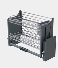 Giá bát đĩa nâng hạ tủ trên nan Oval Canzy CZO-6005-900