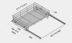 Giá xoong nồi tủ dưới nan dẹt Canzy CZF-5002-800