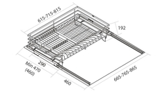 Giá bát tủ dưới nan Dẹt Canzy CZF-5001-700