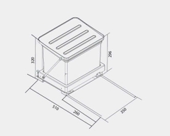Thùng rác 1 hố * 16 lít Canzy CZA-1002-1x16L