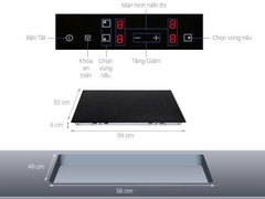 Bếp từ 3 vùng nấu lắp âm Electrolux E6203IOK