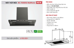 Máy hút mùi Bauer BC 7035DG Multifunc