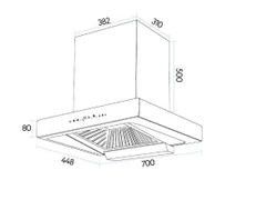 Máy hút mùi chữ T Canzy CZ EH70AW