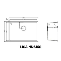 CHẬU RỬA BÁT 1 HỐ NOBINOX LISA NN645S
