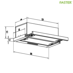 Máy hút mùi Faster SYP 6222B PRO