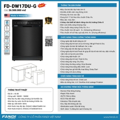 Máy Rửa Bát FANDI FD-DW17DU-G