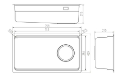 CHẬU RỬA BÁT 1 HỐ NOBINOX ARVO V676