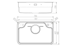 CHẬU RỬA BÁT 1 HỐ NOBINOX ARVO B275