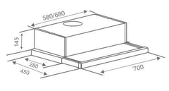 Máy hút mùi âm tủ Canzy CZ H1570AT