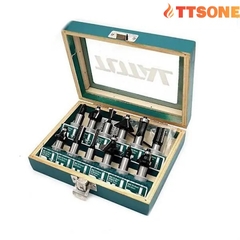 1/4" (6.3mm) Bộ Mũi Phay Gỗ 12 Chi Tiết Total TACSR0104121