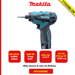 Máy khoan & vặn vít Makita DF030DWE - Chính Hãng