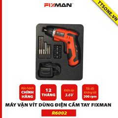 Máy Vặn Vít Dùng Điện Cầm Tay FIXMAN 3.6V R6002 - Chính hãng