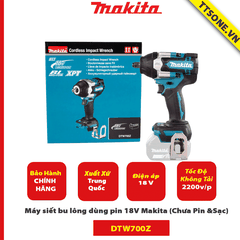 Máy siết bu lông dùng pin 18V Makita DTW700Z (Chưa Pin &Sạc)-Chính Hãng