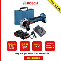 Máy mài góc Bosch GWS 180-LI SET - Chính Hãng