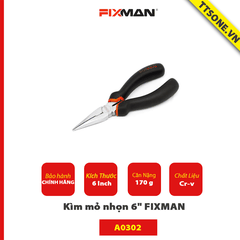 Kìm mỏ nhọn 6" FIXMAN A0302 - Chính hãng