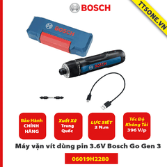 Máy vặn vít dùng pin 3.6V Bosch Go Gen 3 - Chính Hãng