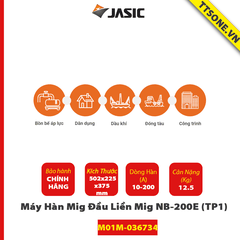 Máy Hàn Mig Đầu Liền Mig NB-200E (TP1)- Chính Hãng
