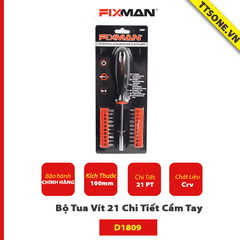 Bộ Tua Vít 21 Chi Tiết Cầm Tay Finman D1809 - Chính Hãng