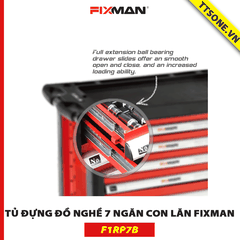 Tủ Đựng Đồ Nghề 7 Ngăn Con Lăn FIXMAN F1RP7B - Chính hãng (790x490x1010mm)