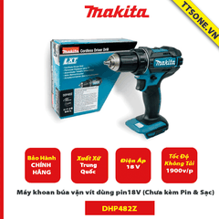 Máy khoan búa vặn vít dùng pin Makita DHP482Z 18V (Chưa kèm Pin & Sạc)