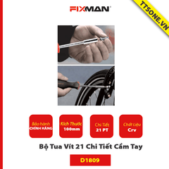 Bộ Tua Vít 21 Chi Tiết Cầm Tay Finman D1809 - Chính Hãng