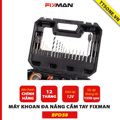 Máy Khoan Đa Năng Cầm Tay FIXMAN pin 12V BPD58 - Chính hãng