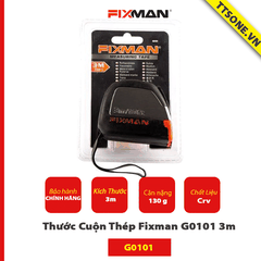 Thước Cuộn Thép Fixman G0101 3m - Chính Hãng
