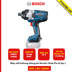 Máy siết bulong dùng pin Bosch GDS 18V-1050H ( Chưa Pin & Sạc ) - Chính Hãng