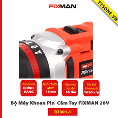 Bộ Máy Khoan Pin  Cầm Tay FIXMAN 20V R7301-1 - Chính hãng