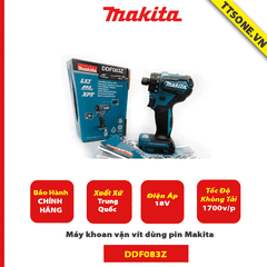 Máy khoan vặn vít dùng pin Makita DDF083Z 18V - Chính Hãng