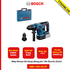 Máy khoan bê tông dùng pin 18v Bosch GBH 18V-34 CF (Solo) - Chính Hãng