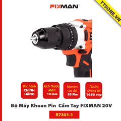 Bộ Máy Khoan Pin  Cầm Tay FIXMAN 20V R7301-1 - Chính hãng