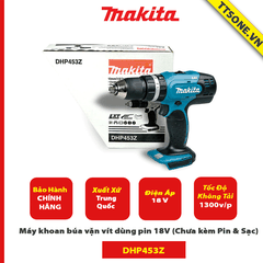 Máy khoan búa vặn vít dùng pin Makita DHP453Z 18V (Chưa kèm Pin & Sạc) - Chính Hãng