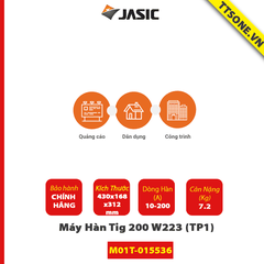 Máy Hàn Tig 200 W223 (TP2)- Jasic - Chính Hãng