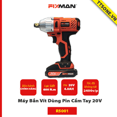 Máy Siết Bu Lông Cầm Tay FIXMAN Dùng Pin 20V R5001 - Chính hãng