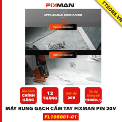 Máy Rung Gạch Cầm Tay FIXMAN pin 20V FL108001-01 - Chính hãng