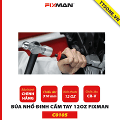 Búa Nhổ Đinh Cầm Tay 12oz FIXMAN C0105 - Chính hãng