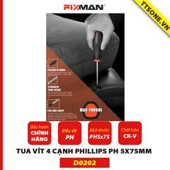Tua Vít 4 Cạnh Phillips PH1x75mm Fixman D0202 - Chính Hãng