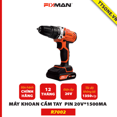 Máy Khoan Cầm Tay  Pin 20V*1500mA Fixman R7002 - Chính Hãng